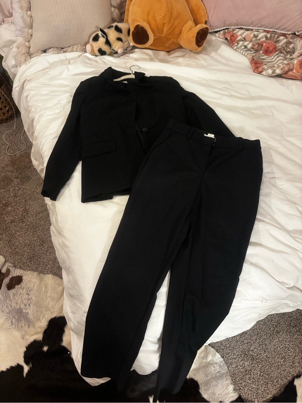 H&M Black Women's Pantsuit - Tailored Blazer & Straight Trousers